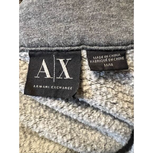 Unisex Armani Exchange Sweatshirt W/ half zip broken M - Picture 5 of 5